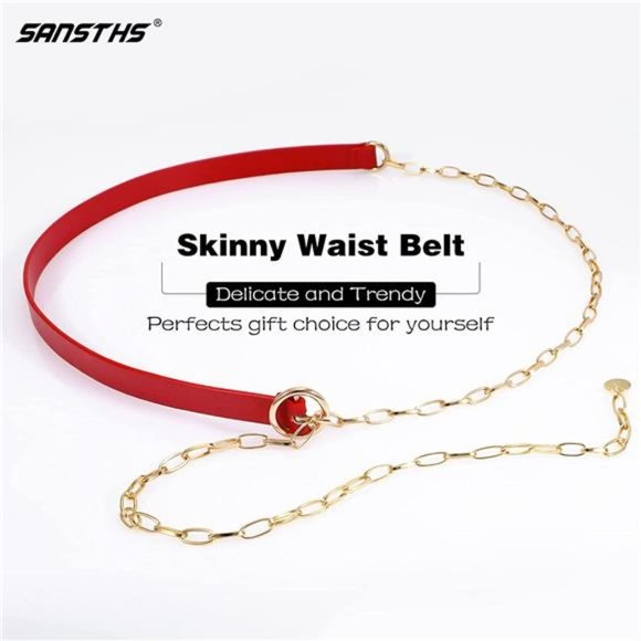 WOMEN Chain Belt F-red - Picture 3 of 6